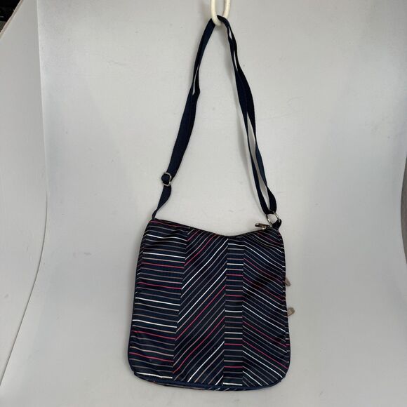 Le SportSac Women's Angle Lines Patter Multicolor Crossbody Shoulder Bag - Picture 4 of 16
